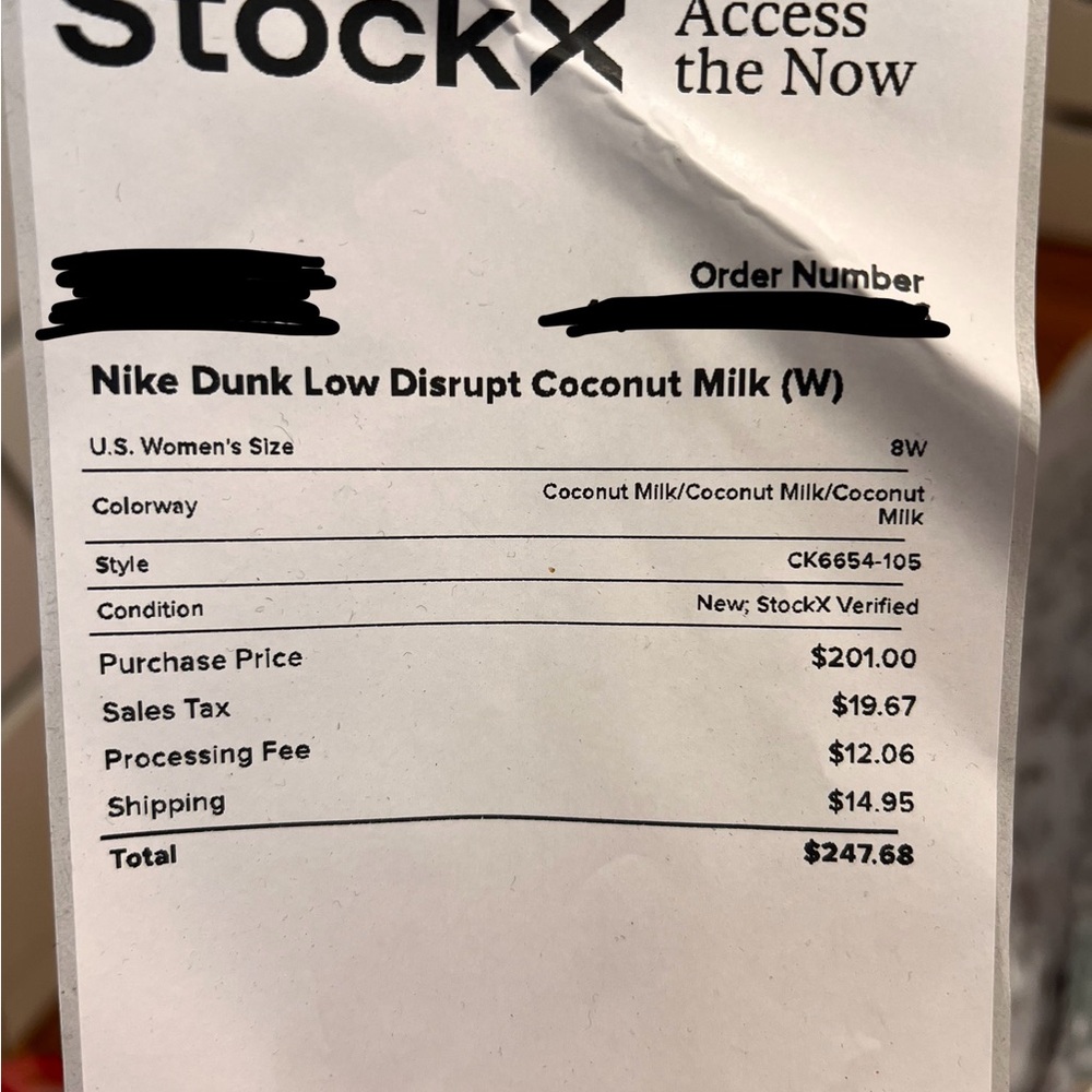 Nike Dunk Low Disrupt Coconut Milk Size 8 Women’s - Picture 4 of 9